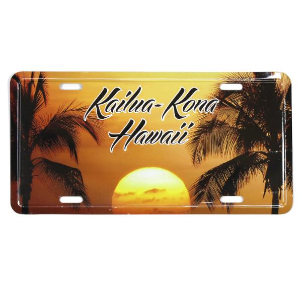 CMプレート ハワイアン Kailua - Kona Hawaii サンセット 縦15.3×横30....