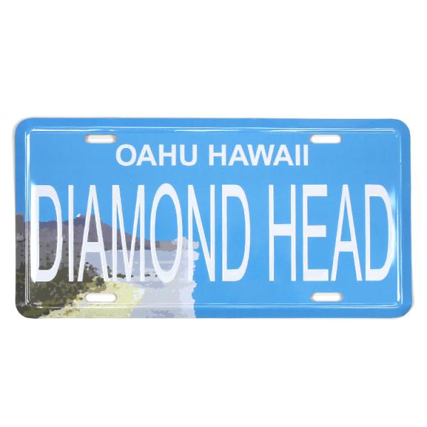 CMプレート ハワイアン OAHU HAWAII DIAMOND HEAD 縦15.3×横30.3c...