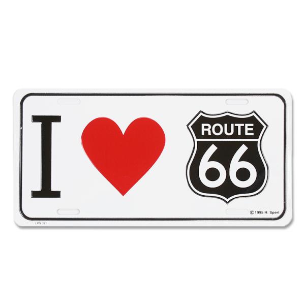 CMプレート Route66  I LOVE Route 66 (LPS 391)  縦15.3×横...