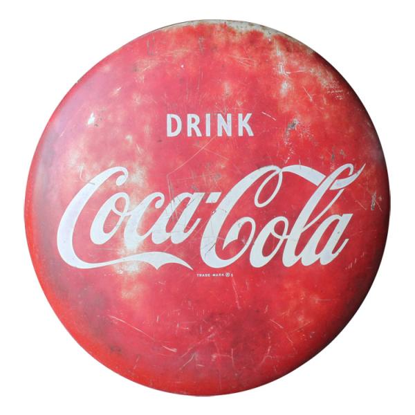 ビンテージサイン Coca-Cola コカ・コーラ ラウンドサイン 縦61×横61×奥行7cm ブリ...
