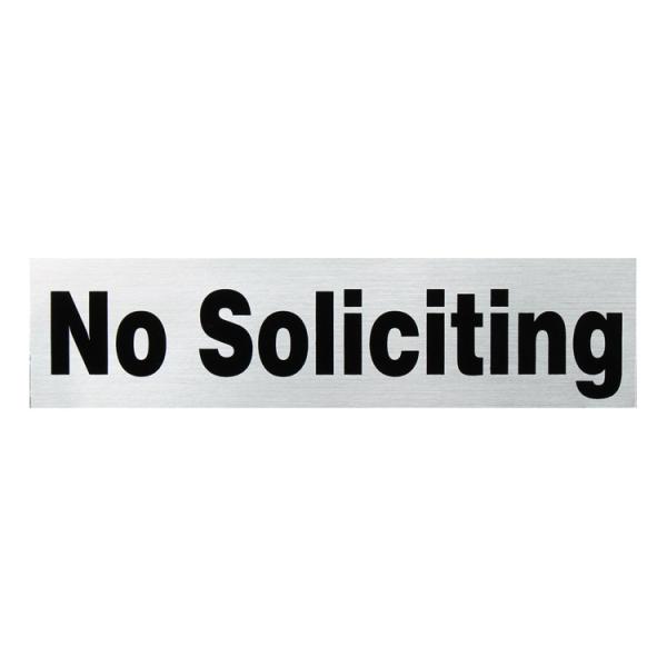HILLMAN ヒルマン アルミサインステッカー No Soliciting 訪問販売お断り #83...