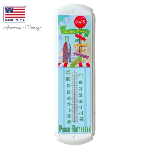 メタルサーモメーター Coca-Cola コカ・コーラ Wherever you go #30069...