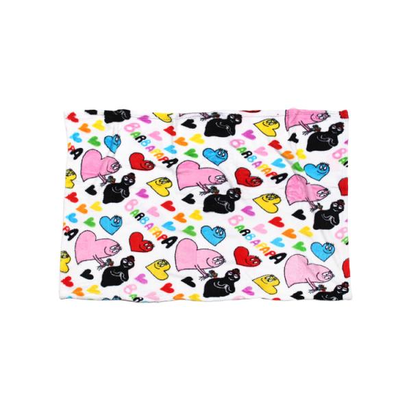 フリースブランケット（S） バーバパパ HEART 70×100cm マイクロファイバー素材 アウト...