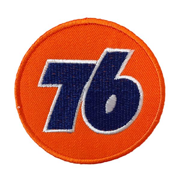 ワッペン 76 ラウンド 縦7.3×横7.3cm コットン製 アイロンパッチ アイロン 大人向け パ...