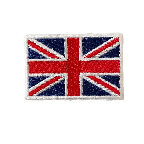 ワッペン イギリス 国旗 スクエア（小） 縦3×横4.6cm コットン製 アイロン 大人向け パッチ...