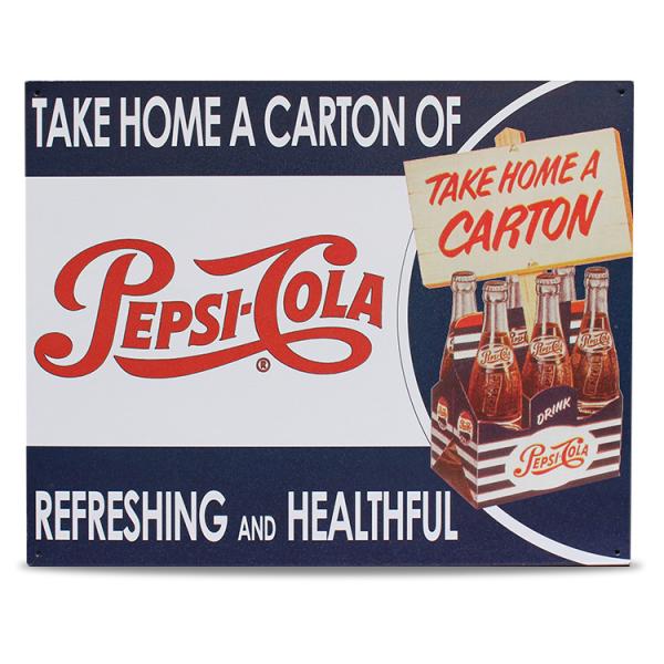 ブリキ 看板 ティンプレート  PEPSI COLA TAKE HOME A CARTON H30....