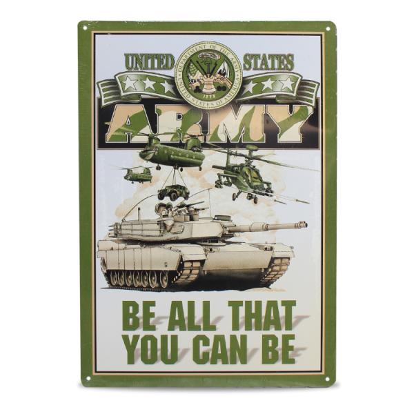 ブリキ 看板 ティンプレート UNITED STATES ARMY アーミー H42.3×W29.5...