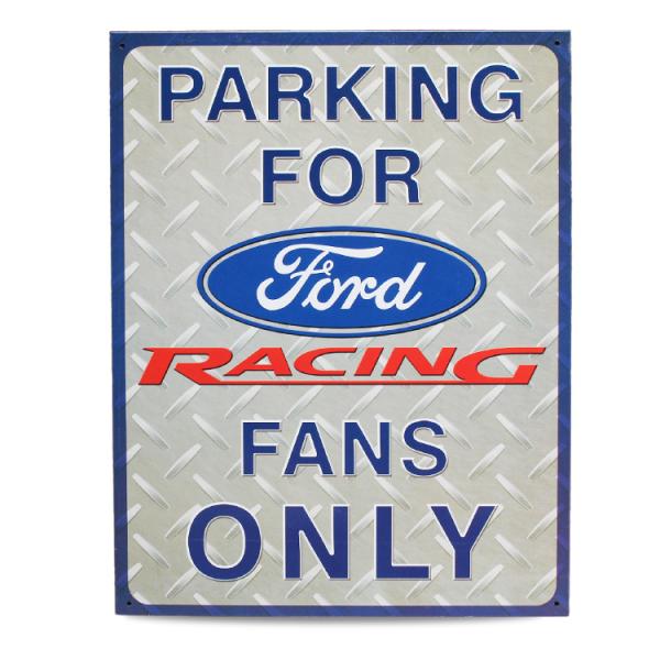 ブリキ 看板 ティンプレート FORD RACING フォード H40.5×W31.8cm ブリキ製...