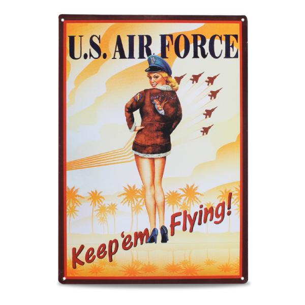 ブリキ 看板 ティンプレート U.S.AIR FORCE ユーエス エアフォース H42×W29.5...