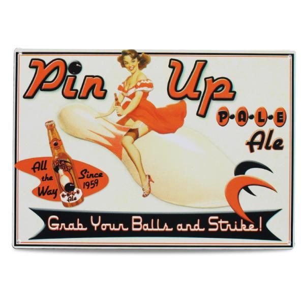メタルサイン Pin Up PALE ALE ピンナップガール ペールエール El-03 縦29.5...