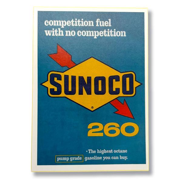 ステッカー ノスタルジックステッカー レーシングデカール SUNOCO 260 W7.6×H10.3...