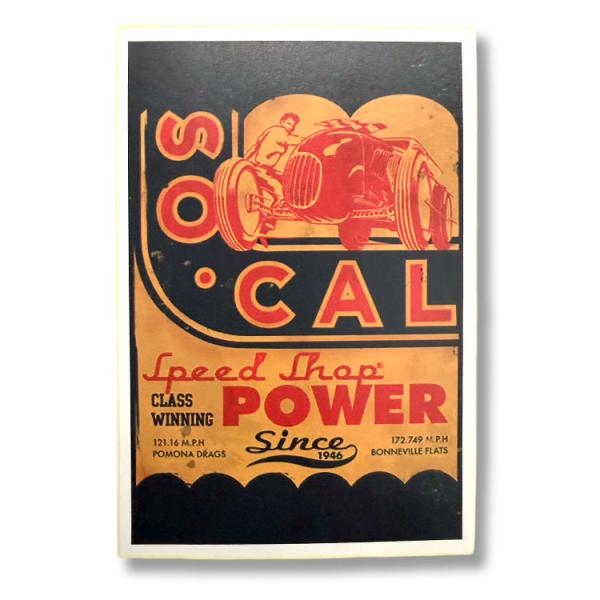 ノスタルジックステッカー レーシングデカール SO CAL W6.7×H10cm