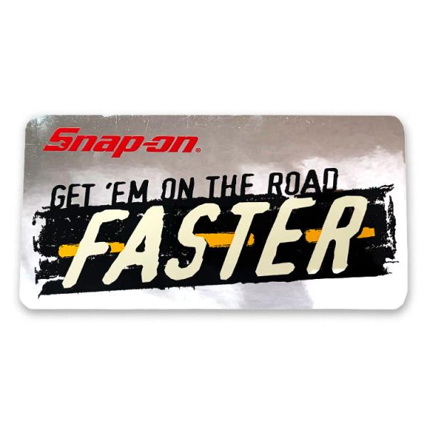 Snap-on スナップオン デカール FASTER 縦9.4×横17.3cm