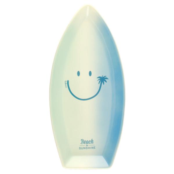 Pukana スマイル グラデーション プレート / ブルー 縦31.5×横14cm 陶器製 皿 長...