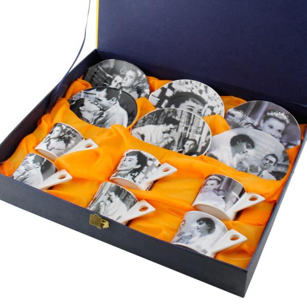 デミタスカップ＆ソーサー  6客 ギフトセット オードリーへプバーン 映画コレクション ビンテージ ...