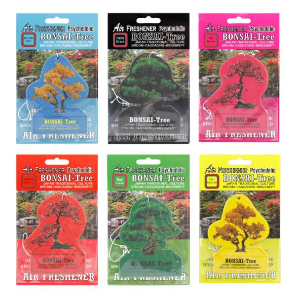 芳香剤 エアフレッシュナー BONSAI-TREE ボンサイツリー 6種セット 11×8.5cm 紙...