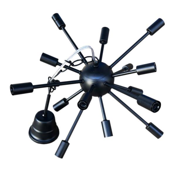 天井照明 SPUTNIK LAMP スプートニクランプ 16バルブ ブラック 吊り下げ照明 50's...