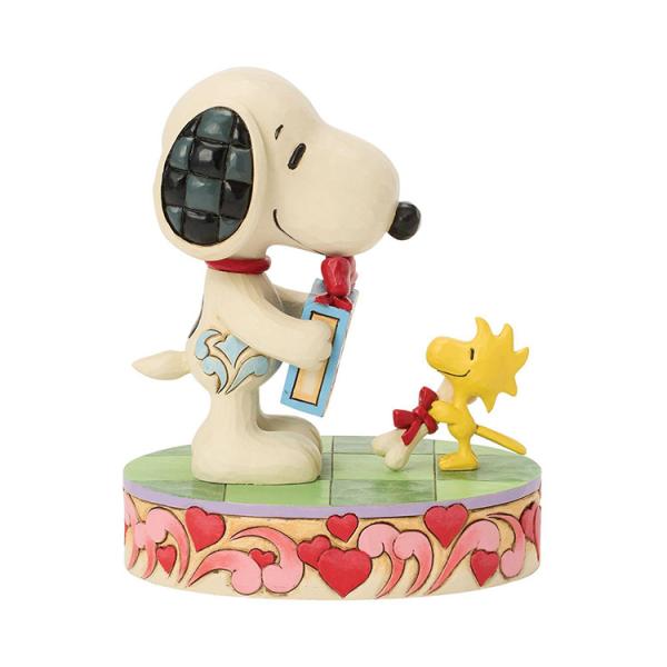 SNOOPY  スヌーピー＆ウッドストック ギフト 12.4cm レジン製 ピーナッツ enesco...