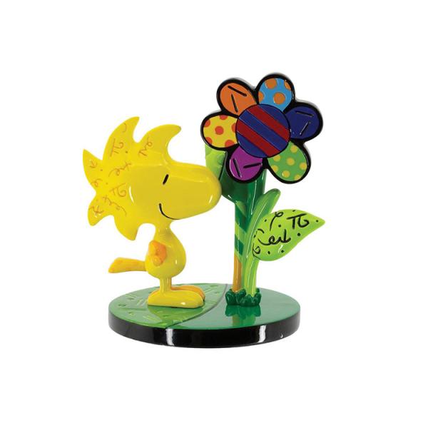 フィギュア ウッドストック フラワー ミニ 約9cm enesco Peanuts Britto ブ...
