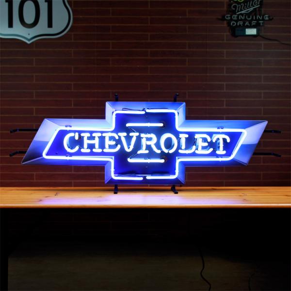 看板 ネオンサイン / シボレー・ボウタイ CHEVROLET BOWTIE 高さ34.5×横94×...