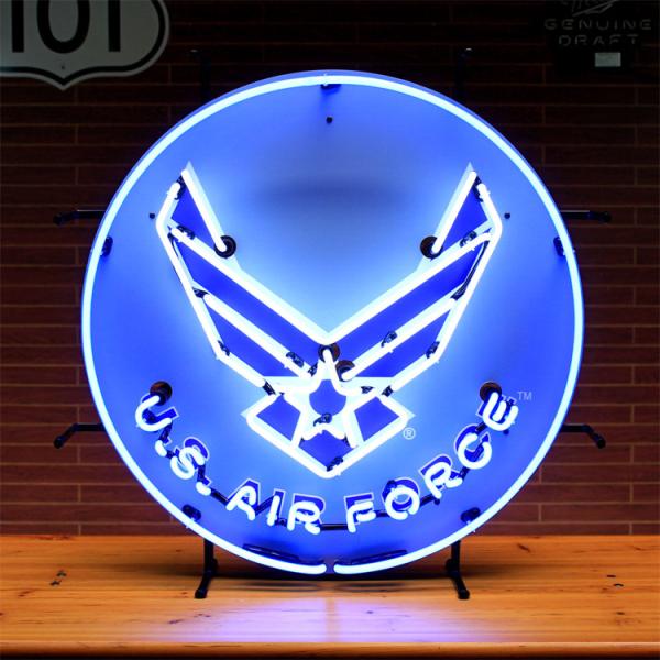 看板 ネオンサイン U.S エアフォース 高さ60.5×横60.5×奥行き15cm  AIR FOR...