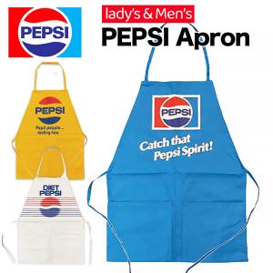 エプロン PEPSI ペプシ 縦63×横47.5cm 左右ポケット付き コットン100% 綿 カフェ キッチン雑貨 ガレージ 作業の商品画像