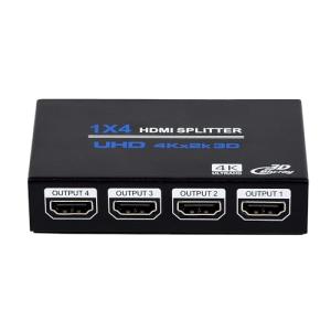 1x4 HDMIスプリッター HDMI 分配器 1 入力 4 出力 HDMIスプリッターオーディオビ...