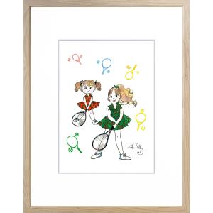 陸奥A子「原っぱのお花とわたしとあなた」複製原画（直筆サイン入り