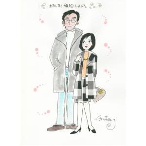 陸奥A子「原っぱのお花とわたしとあなた」複製原画（直筆サイン