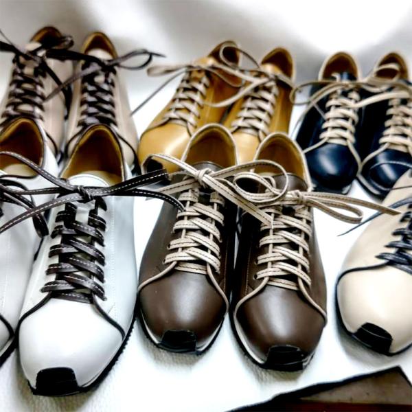 カスタムオーダー 婦人 スニーカー カーフ牛革 21.5〜25cm LC4110 受注生産 ハンドメ...