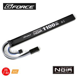 【G-FORCE】 Noir LiPo 7.4V 1100mAh 30C AK対応ロングタイプ/ノワール ミニコネクタ/GFG908/509084〈*0105-0005〉
