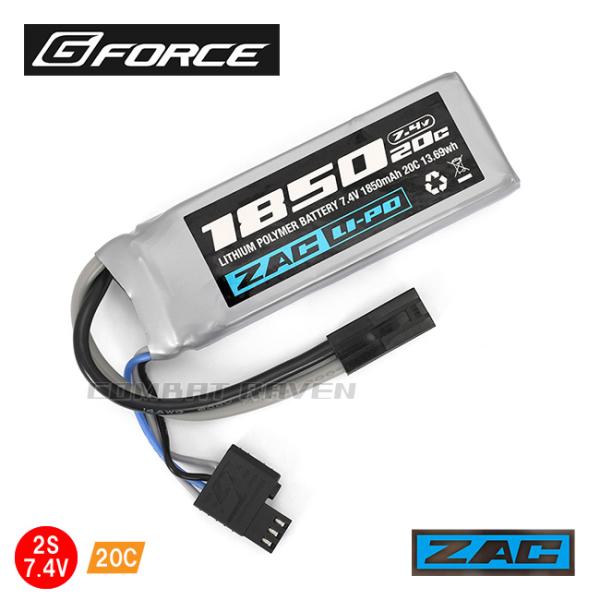 【G-FORCE】ZAC LiPo 7.4V 1850mAh 20C ミニS互換サイズ 電動ガン用/...