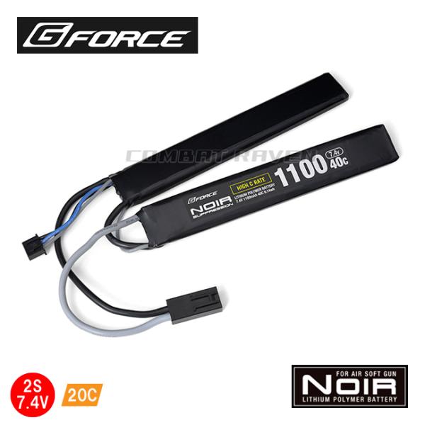 【G-FORCE】 Noir Suppression LiPo 7.4V 1100mAh 40C S...