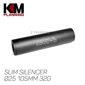 【KM企画】Φ25 スリムサイレンサー 105mm 32g M14正逆両ネジ対応/SLS105N/サプレッサー/ミリタリー/消音/984030〈#0109-0052#〉｜combatraven