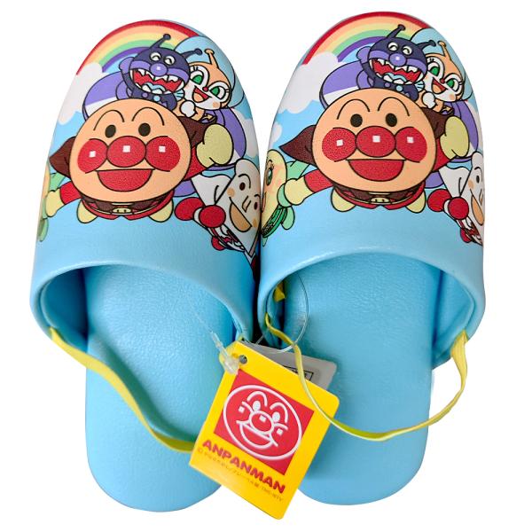 アンパンマン　ビニールスリッパ　約14-16cm　ブルー