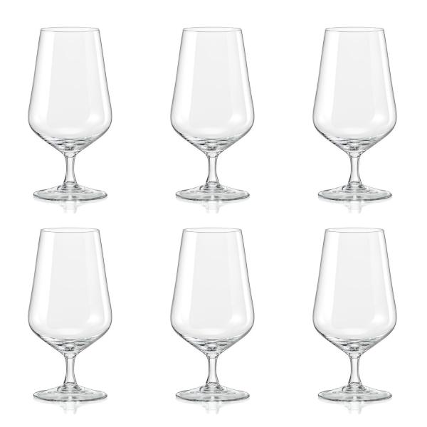 ボヘミアングラス SANDRA ビールグラス 380ml 6個セット 40728-380-6