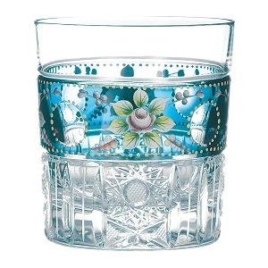 ボヘミアングラス ブルーラスターローズ オールドグラス