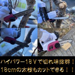 両手で扱いやすい チェーンソー 充電式 ソーチ...の詳細画像3