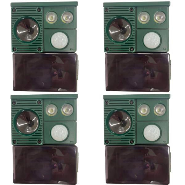 4台セット ノラ猫を追い出す 猫よけ 対策 超音波 ソーラー 音 ベランダ 強力 猫除け センサー ...