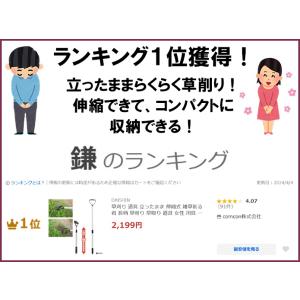 草刈り 道具 立ったまま 伸縮式 雑草削る君 ...の詳細画像2