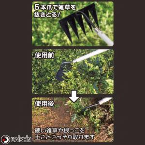 大進 草取りレーキ 龍の爪 長柄 根こそぎ 雑...の詳細画像2
