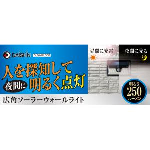 大進 センサーライト 人感 屋外 ソーラー ラ...の詳細画像1