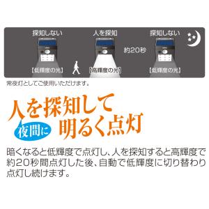 2個 センサーライト 人感 屋外 ソーラーライ...の詳細画像4