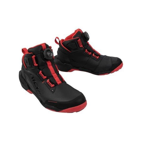 アールエスタイチ/RS TAICHI ドライマスターアローシューズ バイク/防水 ブラック/レッド ...