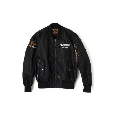 バンソン ナイロンMA-1ジャケット ブラック 2XLサイズ SVS2303S