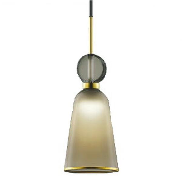 コイズミ照明 LEDペンダント Gold x glass 傾斜天井対応 60W相当 スモークグレー ...