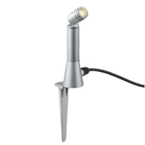コイズミ照明 LEDエクステリアスパイクスポット 差込プラグ付 耐塩仕様 サテンシルバー 電球色：AU55805｜照明器具のCOMFORT