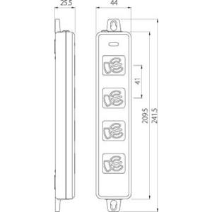 明工社 設備工事用配線器具 横形OA用抜け止め...の詳細画像1
