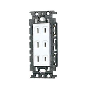 東芝ライテック 抜止接地ダブルコンセント NDG2322E(WW) : 照明器具の