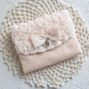 ミニティッシュケース ミニローズ ベージュ おしゃれ